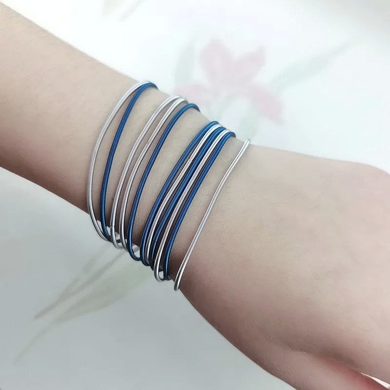 trending fashion jewelry 2024 Timeless Quick-Wear Waterproof Stainless Steel Guitar String fashion jewelry 2023 Bracelet for Men & Women fashion 69