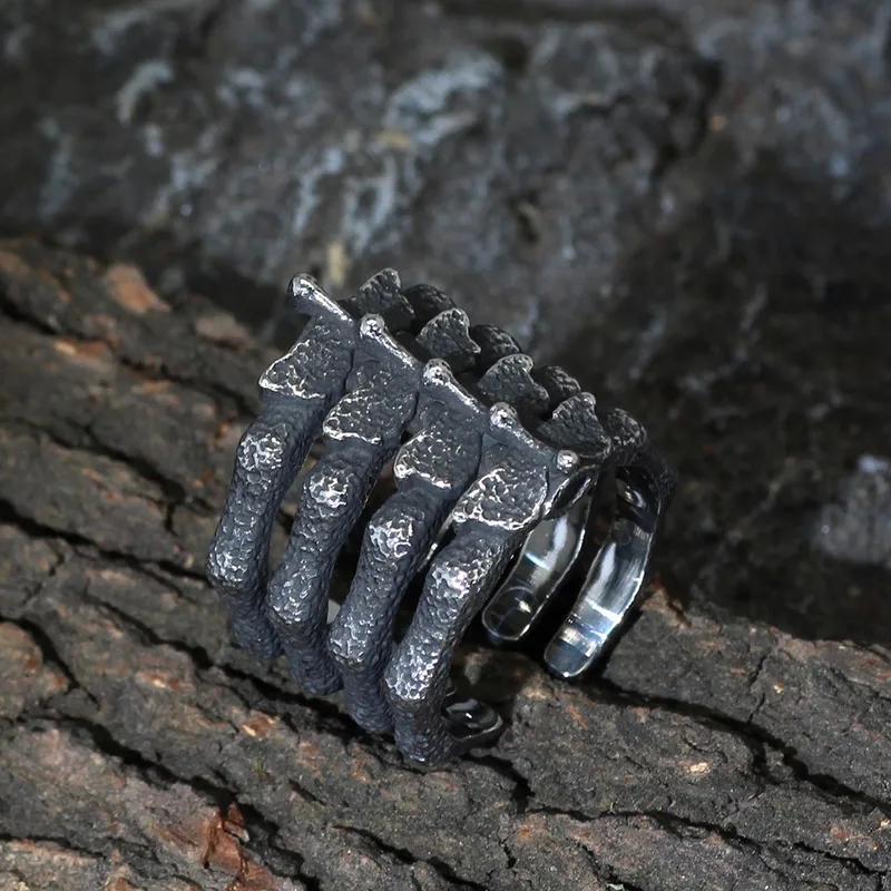 vera wang fashion jewelry Artisanal Lightweight Men's Titanium Skull Frame fashion jewelry earrings made in china Ring - Glamorous Distressed Stainless Steel Design fashion jewelry fair hong kong
