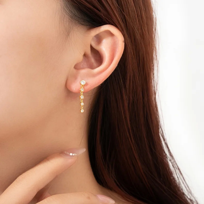 what are high end jewelry brands Boho-Inspired Weatherproof 18K Gold Plated 925 Sterling is kendra scott high end jewelry Silver Zircon Geometric Drop Earrings for Everyday Use high quality jewelry pliers