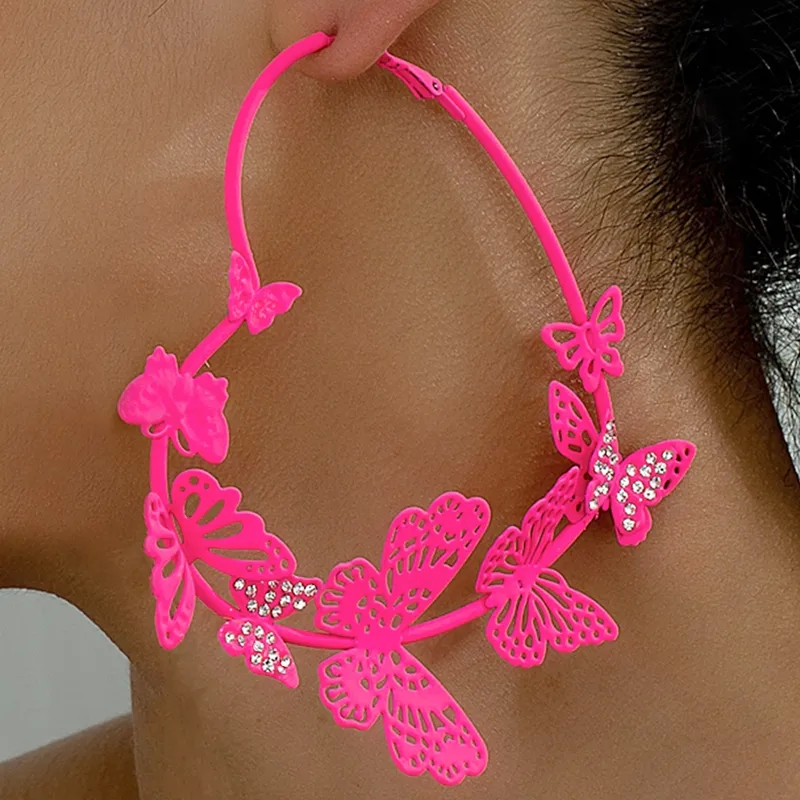 where to buy 80s fashion jewelry Eco-Friendly Y2K Heart Butterfly fashion jewelry ufo earrings Alloy Earrings - Edgy Streetwear for Festivals fashion jewelry company