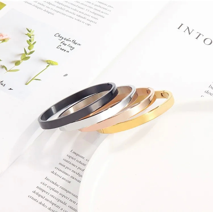 yiwu nessa fashion jewelry co. ltd Exclusive 6mm Stainless Steel Titanium Bracelet - Affordable Luxury, Eye-Catching fashion jewelry hermes Design for Trendsetters fashion jewelry upper side