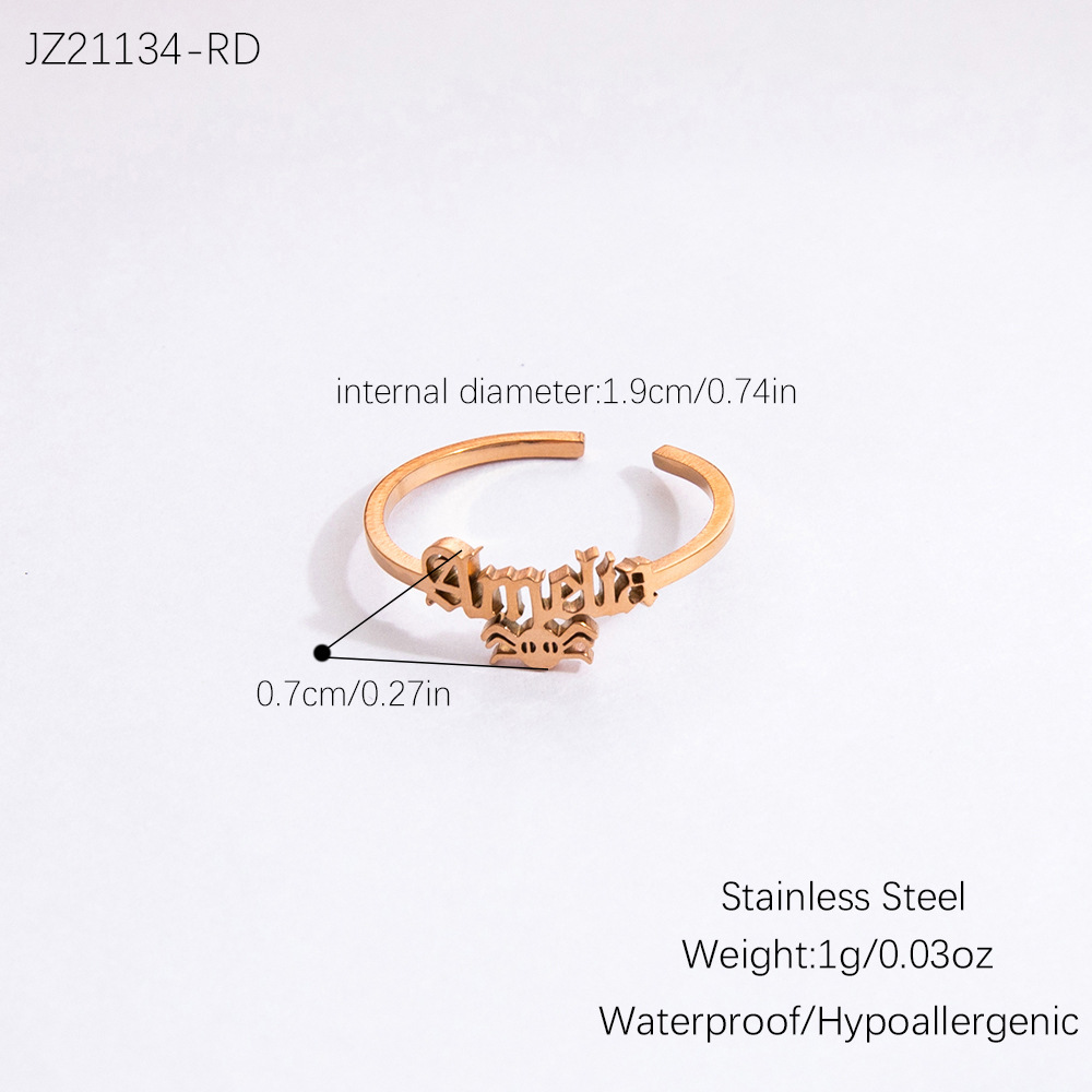 14k gold fine jewelry earrings Vintage Luxury venetzia fine jewelry Geometric Letter Rings - Modern Classic 304 Stainless Steel Wholesale Jewelry fine jewelry workshop