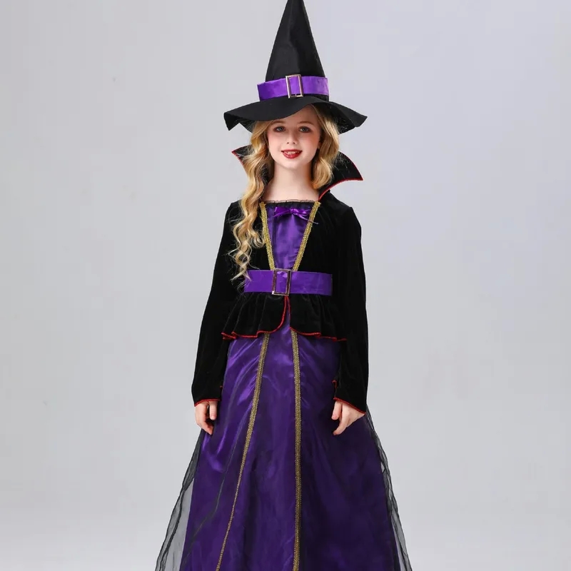 6xl women's clothing Eco-Friendly Affordable Kids Purple national catalog women's clothing Witch Costume with Hat - Unique Halloween & Cosplay Dress Suit women's clothing yorkville