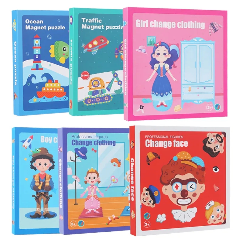 baby keem kid Vintage Wooden Magnetic Puzzle Set for Kids 3-6 ty beanie baby kids - Polished Waterproof Antique Charm Dress-Up Gift Box angel baby kids show