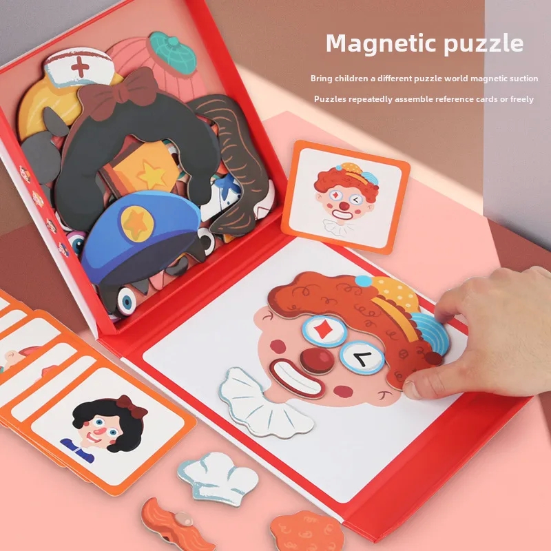 baby kids hair cut Vintage Wooden Magnetic Puzzle Set for Kids 3-6 - Polished Waterproof Antique Charm 6 kids 6 baby daddies Dress-Up Gift Box baby boys 2 cast