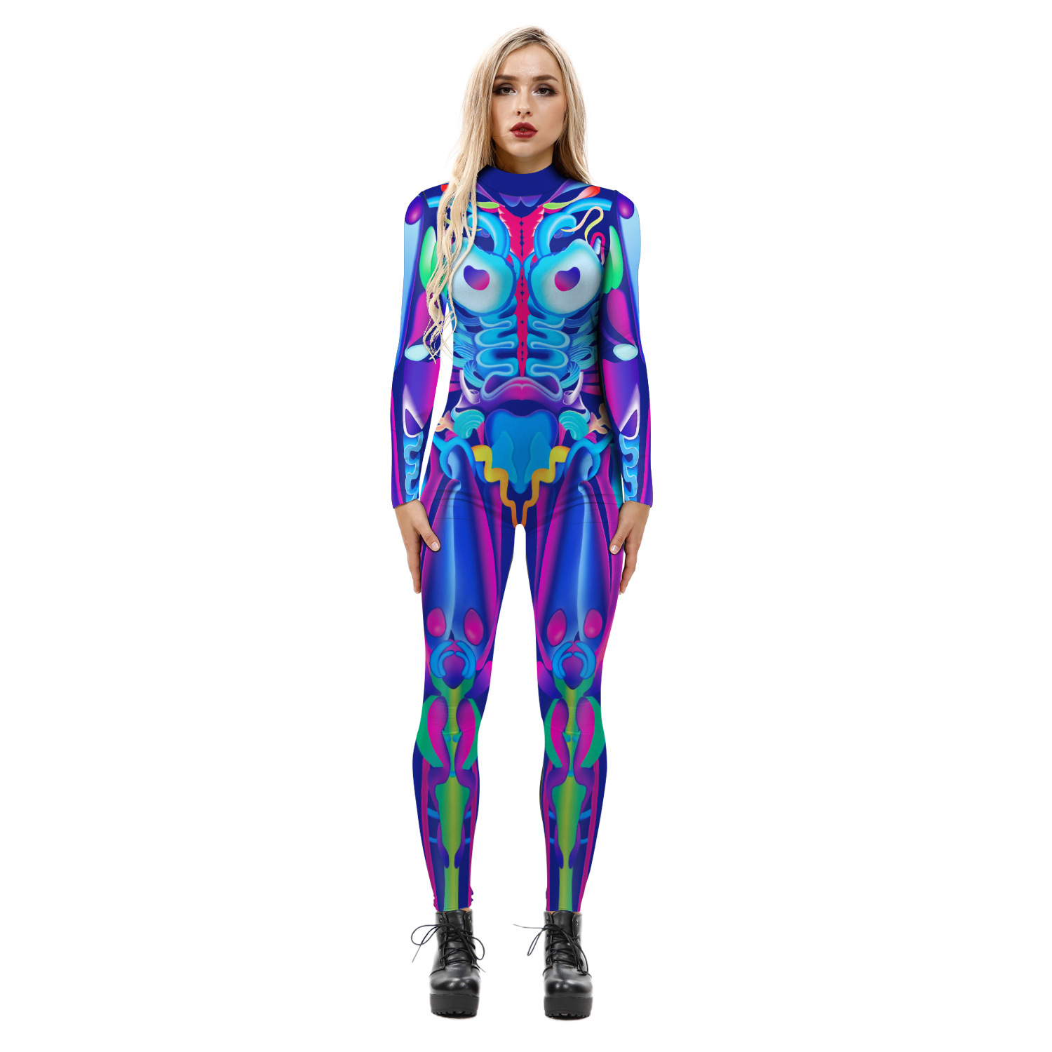 eclipse women's clothing Vintage Vibes Women's Skeleton Streetwear Halloween Costume: Stylish Masquerade Party Gear woman clothing 80s & Personalized Props women's clothing under $10