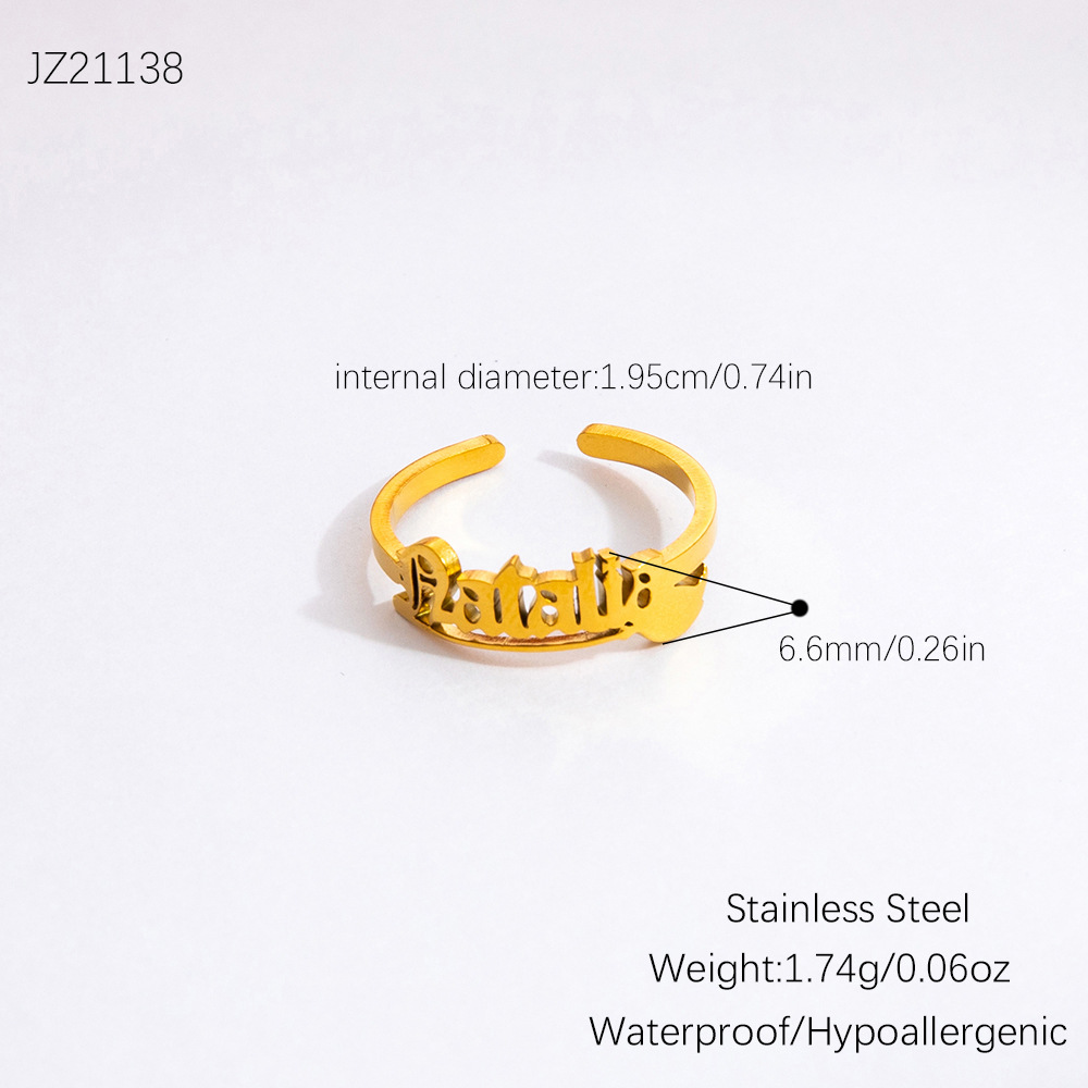 ep fine jewelry Vintage Luxury Geometric Letter Rings - Modern Classic 304 Stainless Steel Wholesale meeka fine jewelry Jewelry howard's fine jewelry