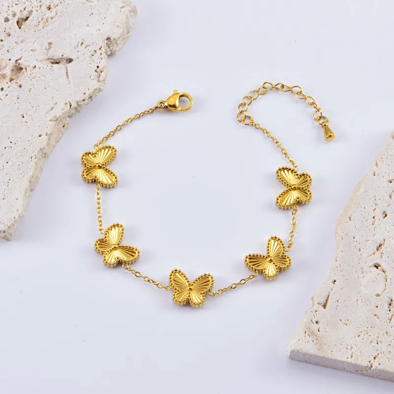 fine jewelry remote jobs Rare Vintage-Inspired Boho Butterfly Clavicle Chain fine jewelry hand chain & Earrings Set - High-Fashion Titanium Steel Jewelry janet heller fine jewelry