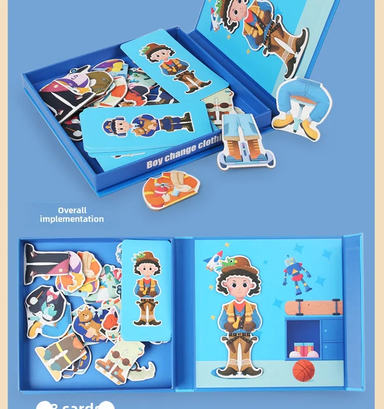 kailyn lowry kids and baby daddies Vintage Wooden Magnetic baby kids room Puzzle Set for Kids 3-6 - Polished, Waterproof, Antique Charm Dress-Up Gift Box baby & kids store