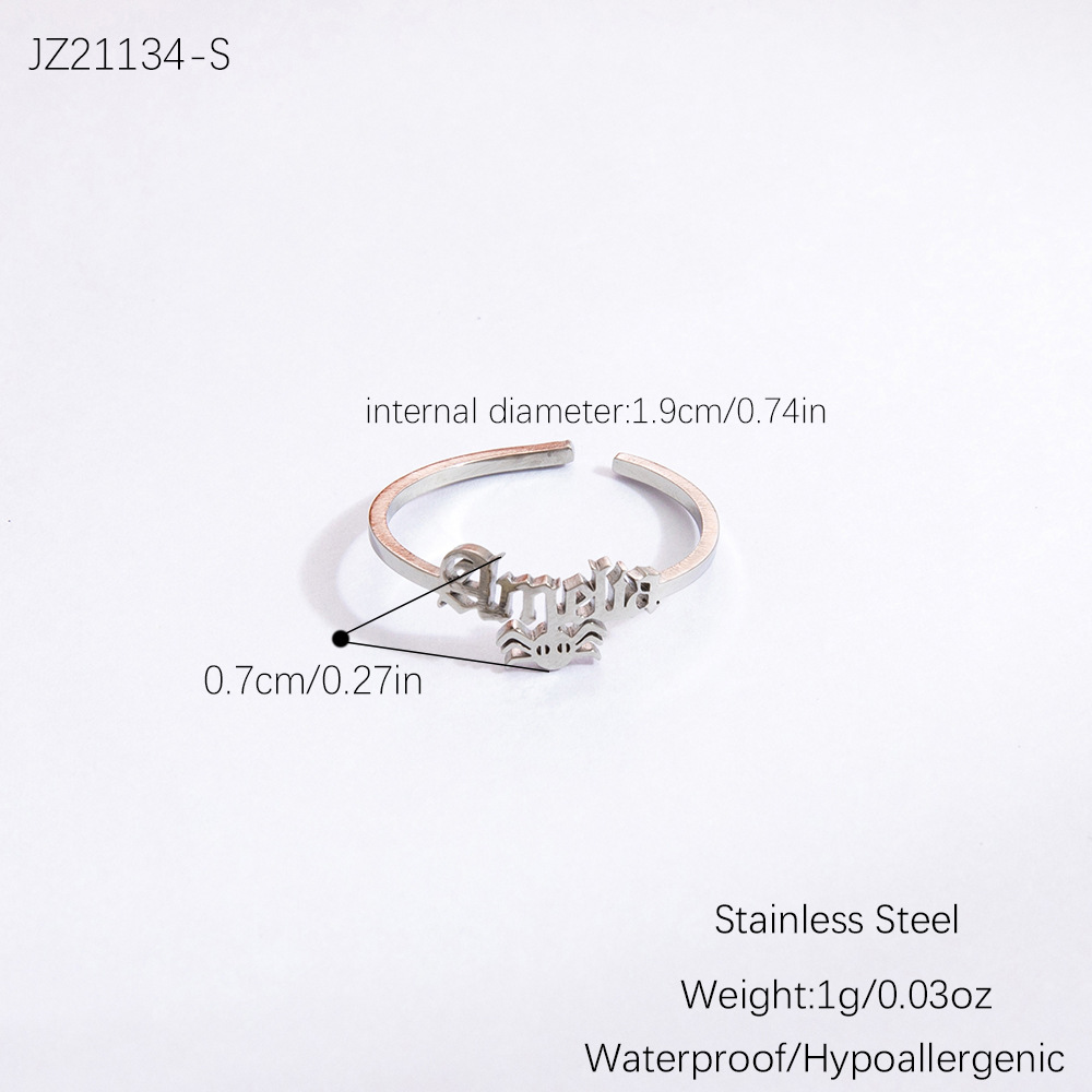 kohl's fine jewelry Vintage Luxury Geometric Letter Rings - Modern Classic 304 Stainless fine jewelry manufacturers in usa Steel Wholesale Jewelry fine jewelry good prices