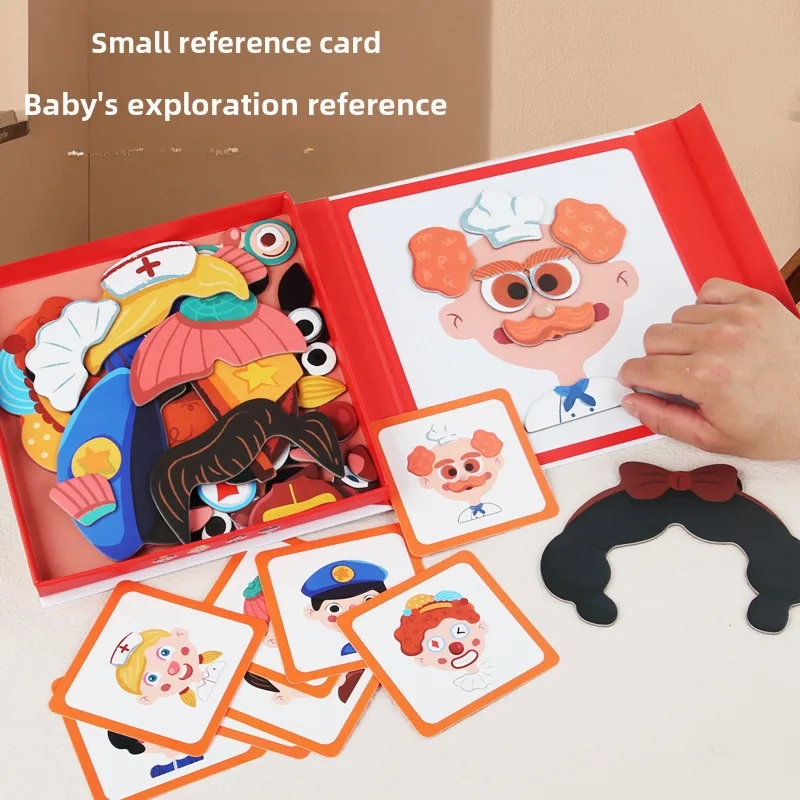 name baby kids Vintage Wooden Magnetic Puzzle Set for my baby kids minyak kayu putih Kids 3-6 - Polished Waterproof Antique Charm Dress-Up Gift Box baby boys hair cut