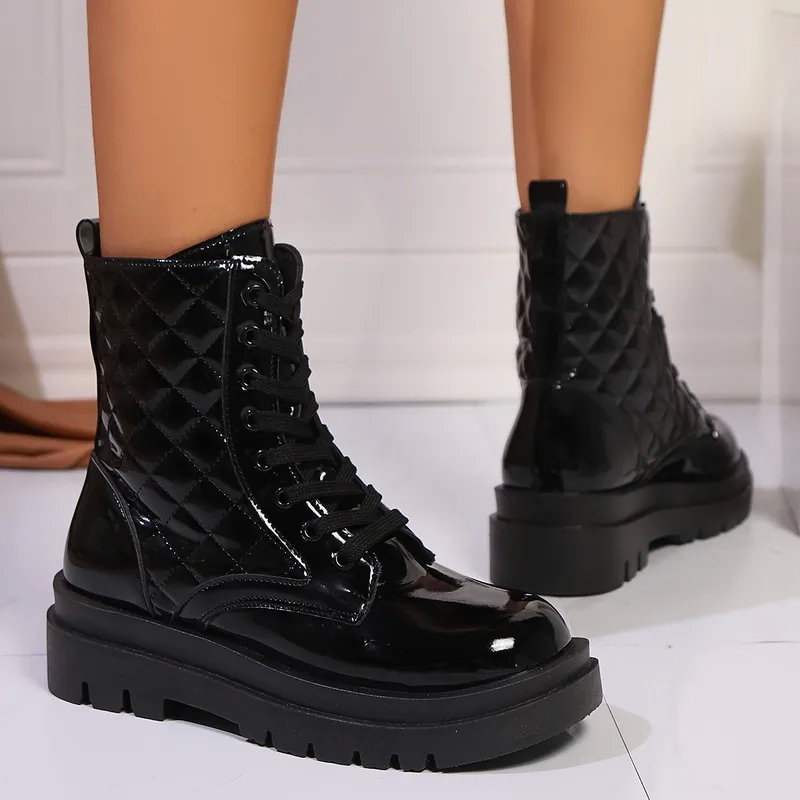 qvc clearance 80 off women's shoes Bohemian Chic Plaid Lace-Up Booties: Modern British Style for Women Sleek & women's shoes michael kors Gift-Ready Winter Fashion 2024 11 wide women's shoes