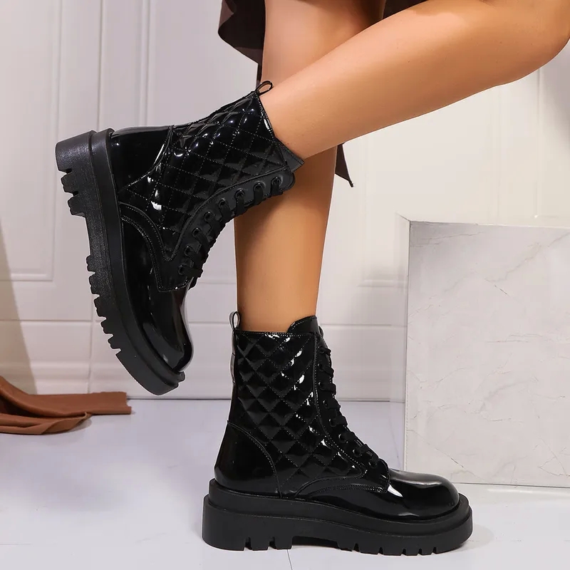 vionic women's shoes Bohemian Chic Plaid youth size to women's shoes nike Lace-Up Booties: Modern British Style for Women Sleek & Gift-Ready Winter Fashion 2024 women's shoes at kohl's