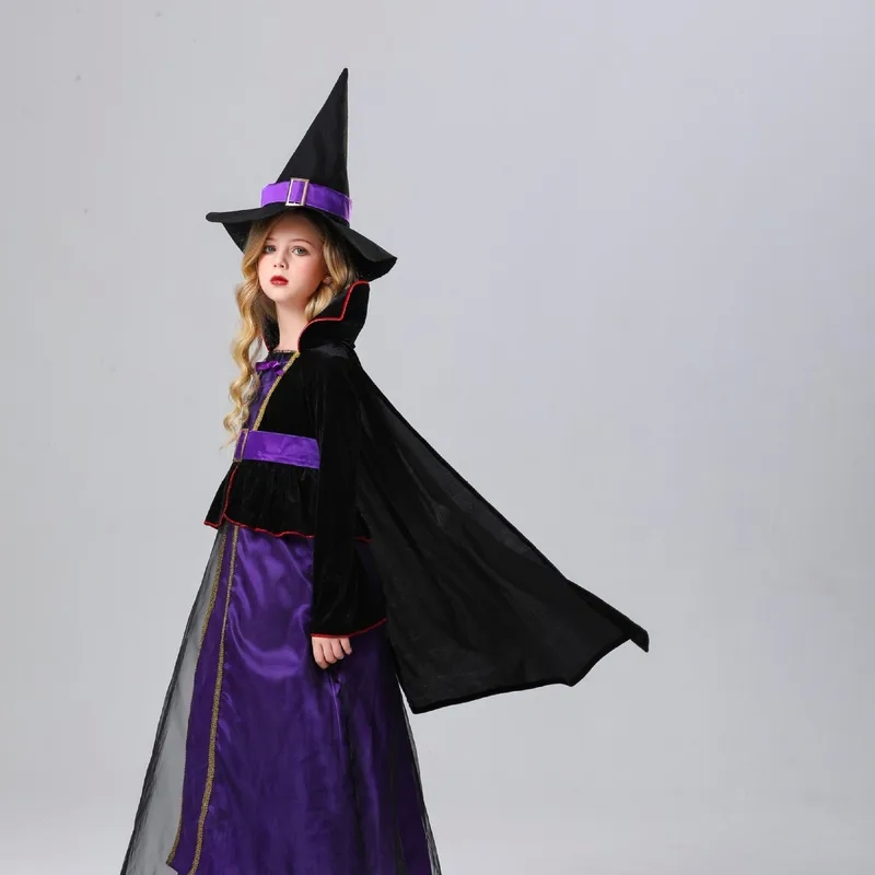 women's clothing 97030 Eco-Friendly Affordable Kids Purple Witch Costume with Hat - Unique Halloween women's clothing for older women & Cosplay Dress Suit women's clothing stores 03301
