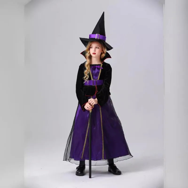 women's clothing near me within 5 mi Eco-Friendly 3 dot women's clothing Affordable Kids Purple Witch Costume with Hat - Unique Halloween & Cosplay Dress Suit good quality women's clothing