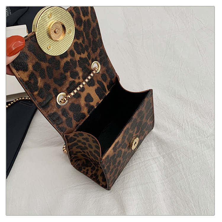 bags x bird Ethical bags to ship clothes in Vintage-Inspired Glistening Leopard PU Leather Square Shoulder Crossbody Streetwear Bag paper bags