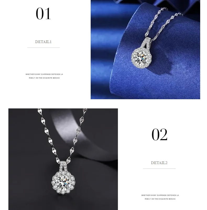 monet fashion jewelry Vibrant Moissanite Sunflower Clavicle Necklace - Safe, Lightweight, & Affordable fashion jewelry vancouver Luxury S925 Silver Design fashion jewelry online store
