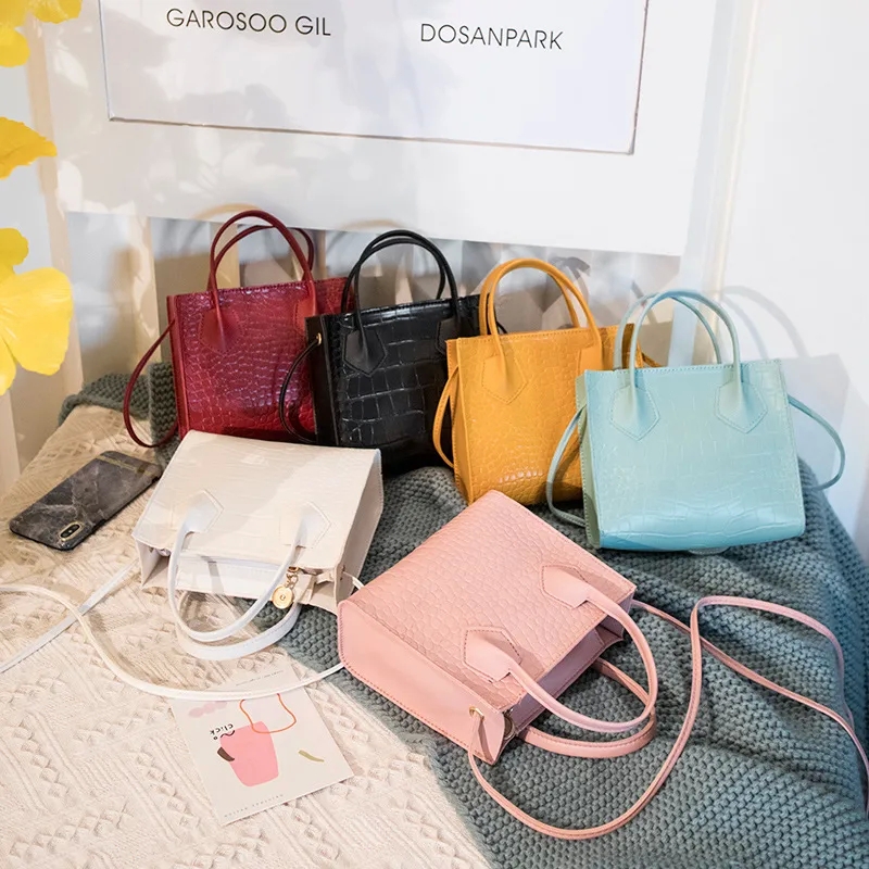bags with handles Unique Korean Inspired Crocodile bags 2 go barcelona Pattern Mini Handbag – Edgy Celebrity Style Crossbody & Shoulder Bag bags like bogg bag