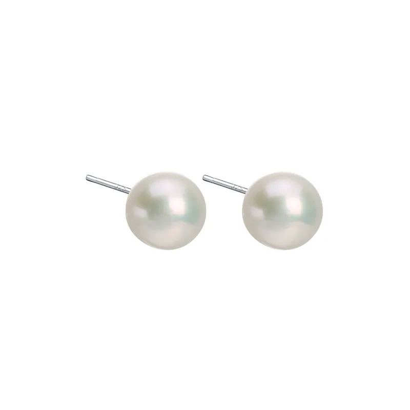 high end pearl jewelry Genuine Polished Freshwater high end jewelry brands uk Pearl Studs - Safe Solid Color Earrings from Seasonal Collection trendy high end jewelry