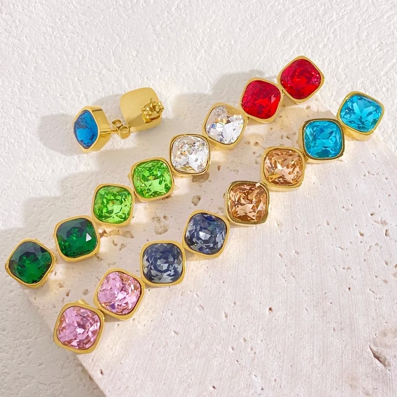 high end versace jewelry Vintage Luxe Ethnic Brass Crystal Studs: One-of-a-Kind high end jewelry travel case 18K Gold-Plated Earrings high end jewellery brands