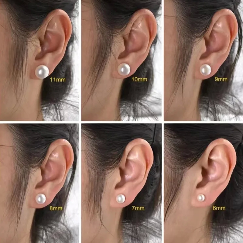 high quality jewelry affordable Genuine Polished Freshwater Pearl Studs - Safe Solid Color Earrings from Seasonal high end nipple piercing jewelry Collection flower high end jewelry brands