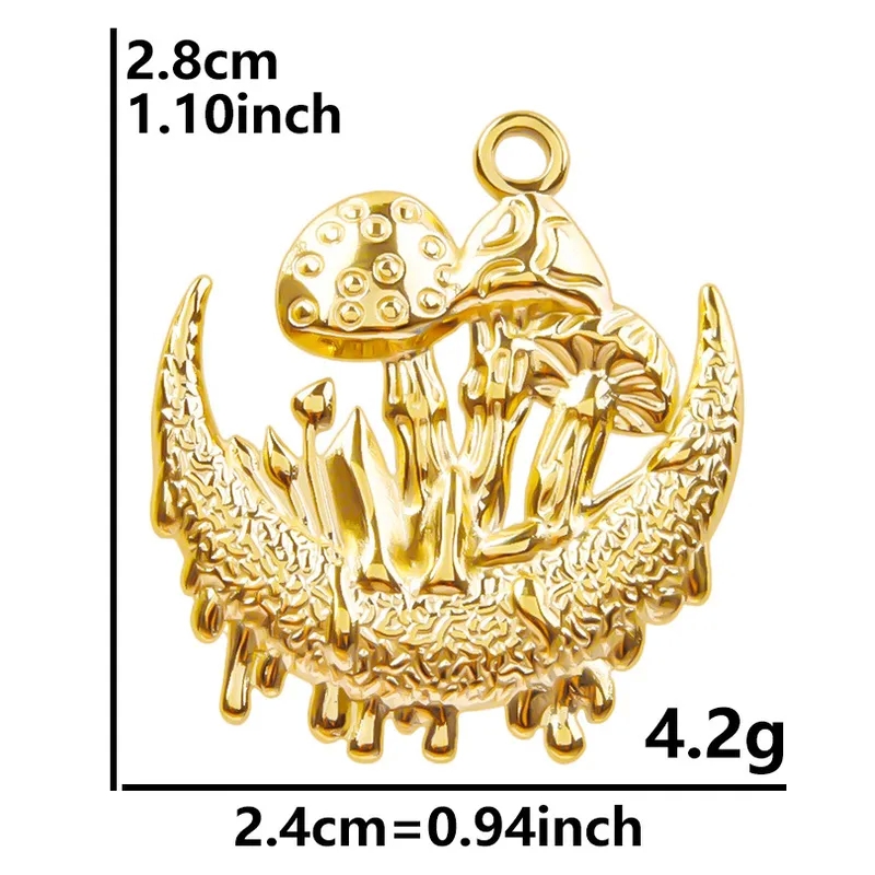 3mm round beads for jewelry making Limited Edition 18K Gold-Plated 6mm jewelry making Moon Mushroom Pendant - Ethically Sourced, Sleek Festival Fashion Jewelry flower beads for jewelry making