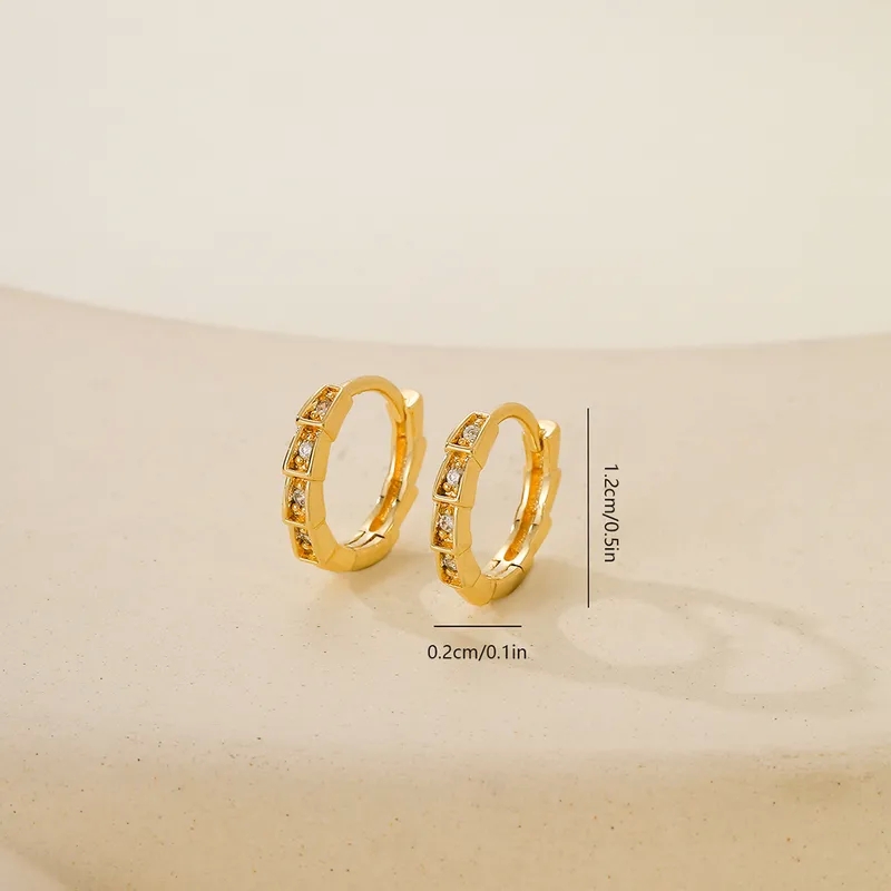 demi fine jewelry Unique Spiral Stripe Zircon Copper Earrings - fine jewelry tucson 14K/18K/White Gold Plated Personalized Gift-Ready Elegance fine jewelry cleaner