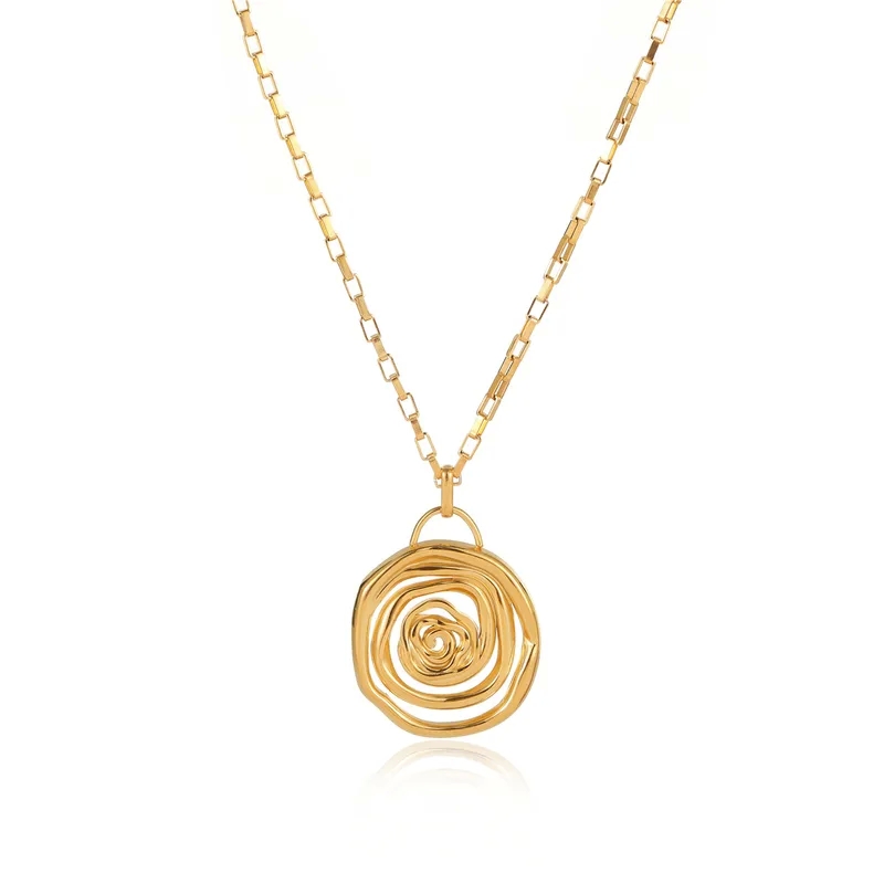 fine jewelry opal Elegant Spiral Titanium Steel Pendant Necklace - Premium Classic fine jewelry jacksonville fl Design Stylish Personalized Gift simmons fine jewelry