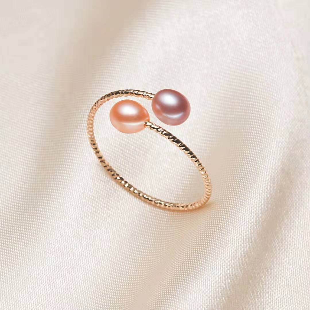 high end jewelry making kit Sustainable Artsy Freshwater custom made high end jewelry Pearl Open Rings in High-Quality Copper Alloy selling high end jewelry online