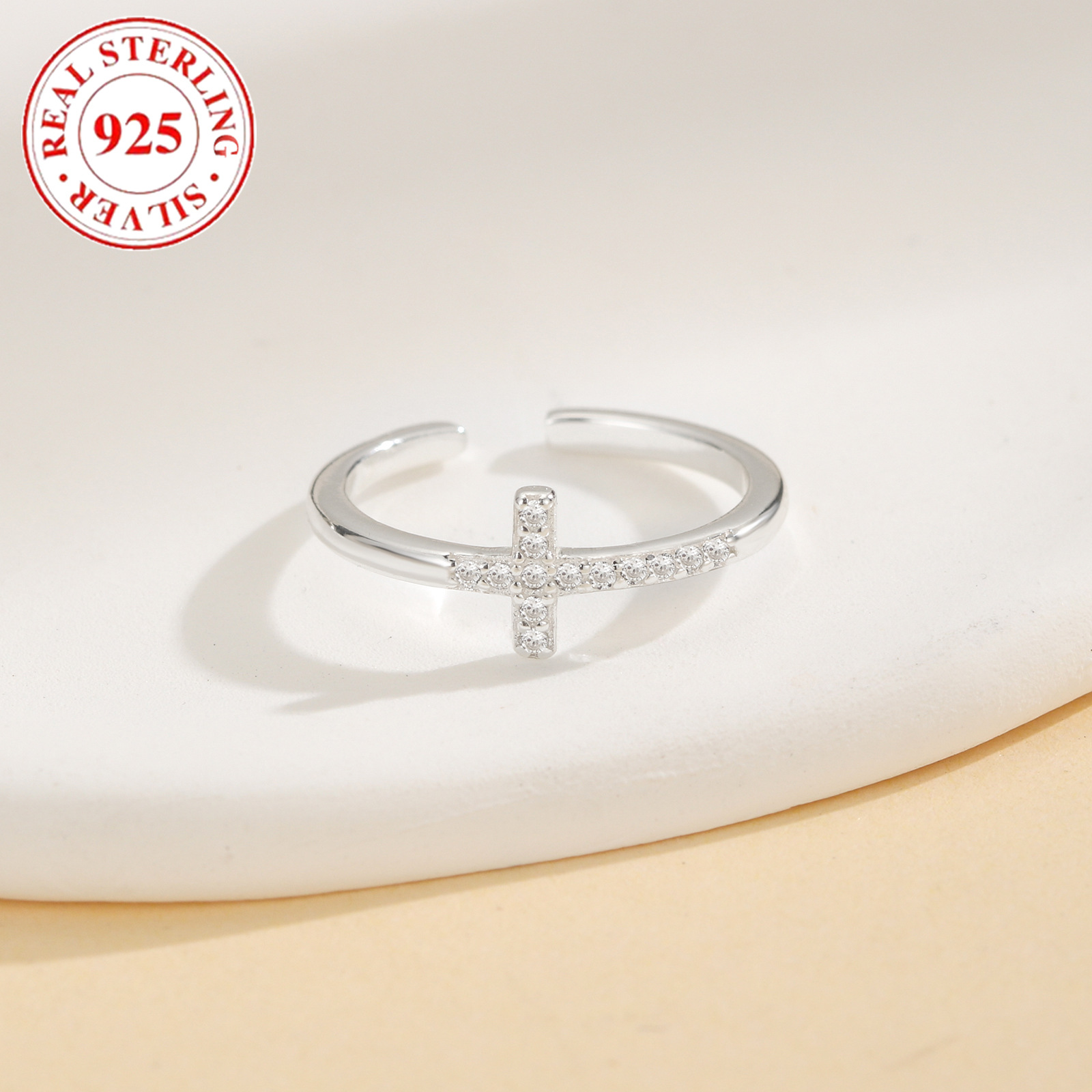 high end jewelry what is Limited Edition S925 Sterling Silver Waterproof Cross Adjustable high quality fashion jewelry u7 Toe Ring - High-Fashion & Non-Toxic Design what are high-end jewelry