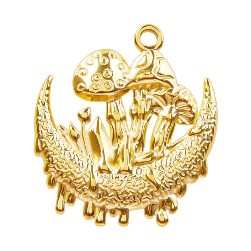 jewelry design 3d printer Limited Edition 18K Gold-Plated Moon Mushroom eye pins for jewelry making Pendant - Ethically Sourced, Sleek Festival Fashion Jewelry jewelry making is called