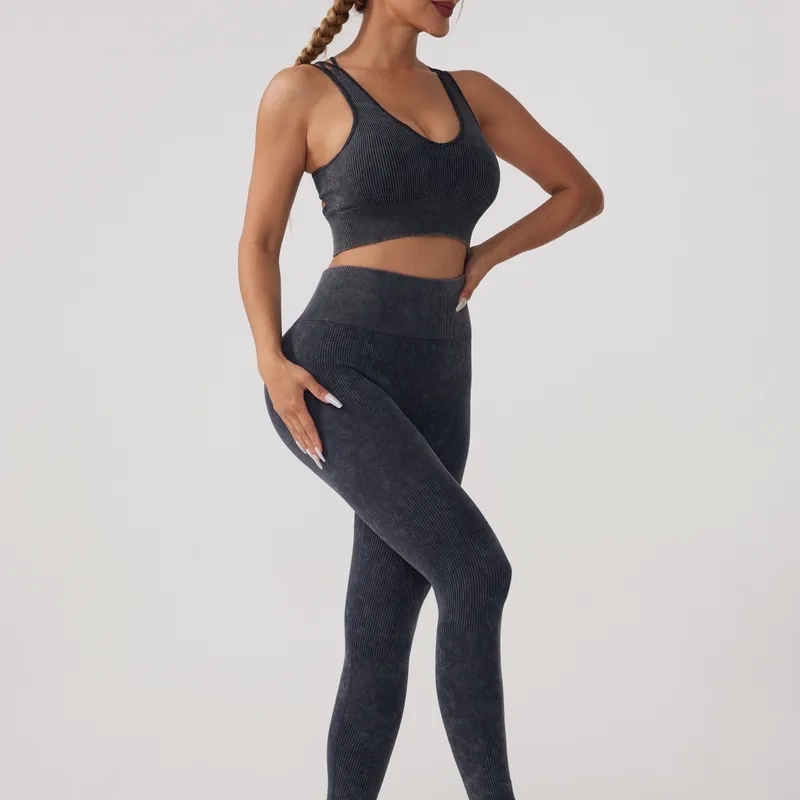 macy's women's clothing clearance Sustainable Bohemian Upcycled Nylon Spandex U-Neck Vest & Leggings woolworths women's clothing Set 4x women's clothing