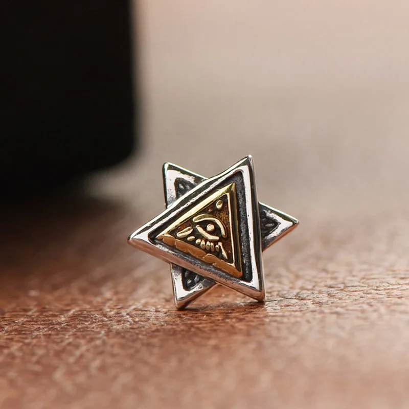 Bespoke Romantic High-Fashion Skin-Friendly Copper Eye Ear Studs - Personalized Streetwear Style