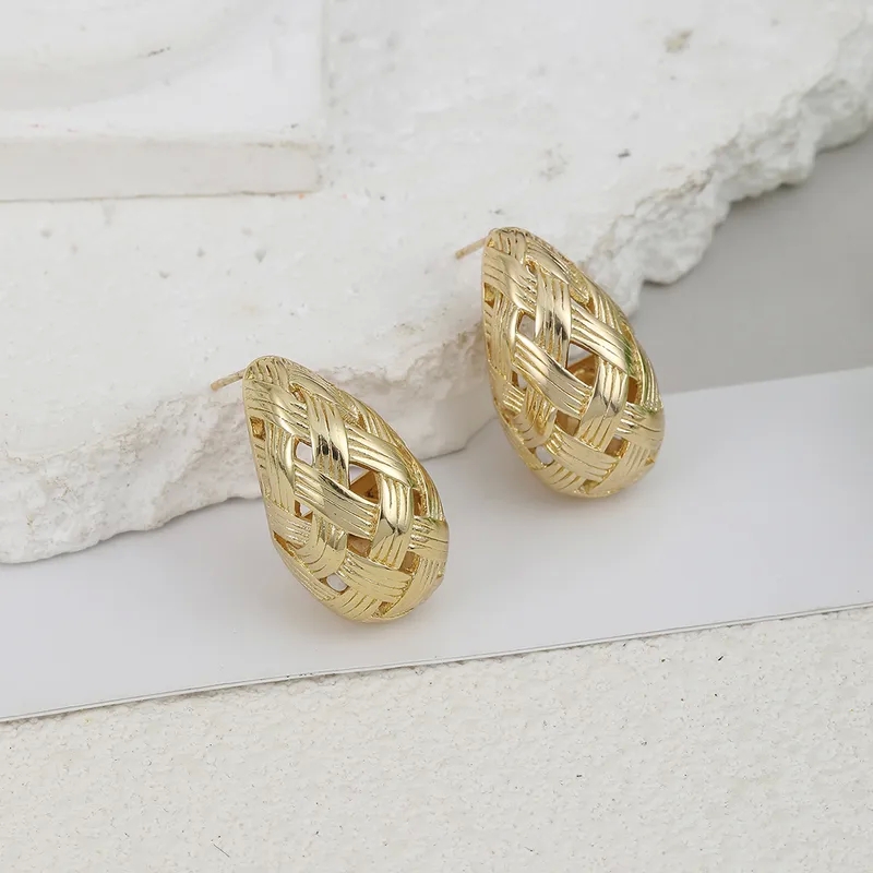 verstolo fine jewelry Minimalist Artsy High-Fashion Stainless Steel Hollow kerns fine jewelry burlingame ca 94010 Water Droplet Ear Studs - Authentic and Multifunctional fine jewelry x ring