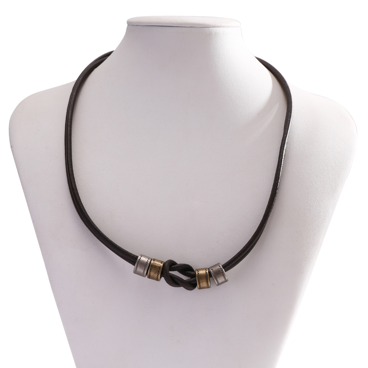 affordable men's jewelry brands Eco-Friendly Geometric PU Leather Alloy urban outfitters men's jewelry Men's Bracelets & Necklace | Grunge Ethnic Style Collection lord of the rings men's jewelry