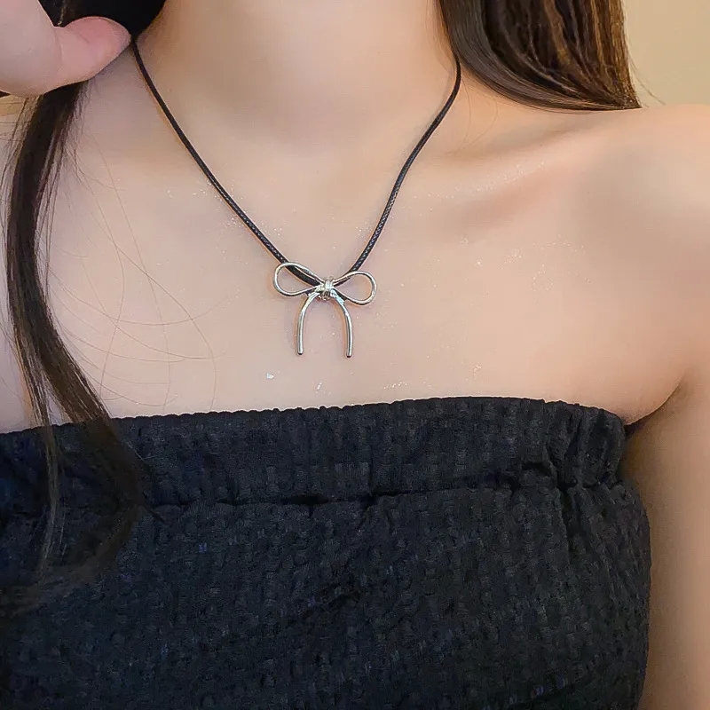 belk fine jewelry Ethically Made fine jewelry downey Vintage-Inspired Titanium Bow Knot Necklace with Personalized Customization Options fine jewelry quotes