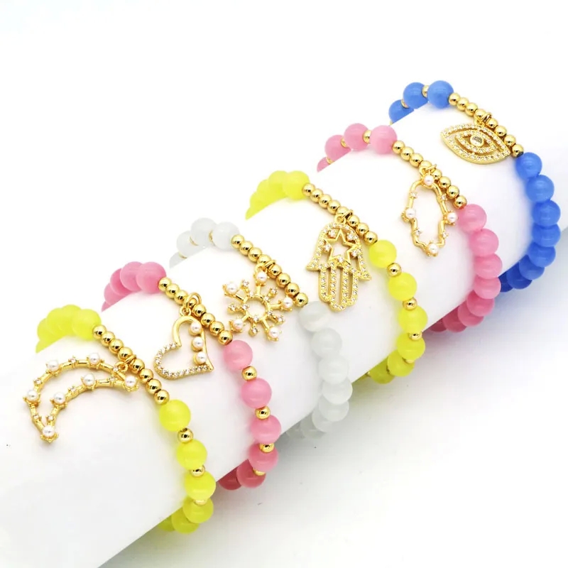 cisneros fine jewelry Wholesale Masculine Opal Zircon fine jewelry gold hoops Pearl Copper Bracelet - Bespoke Everyday Bohemian Style levy's fine jewelry