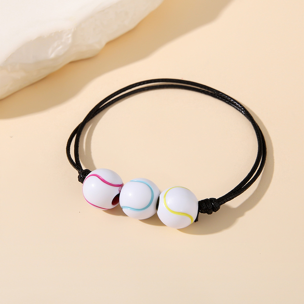 costume jewelry 4th of july Colorful Acrylic Leather Sports Bracelets - Sparkling One-of-a-Kind Basketball & Football etsy fashion jewelry Bold Design kainier fashion jewelry
