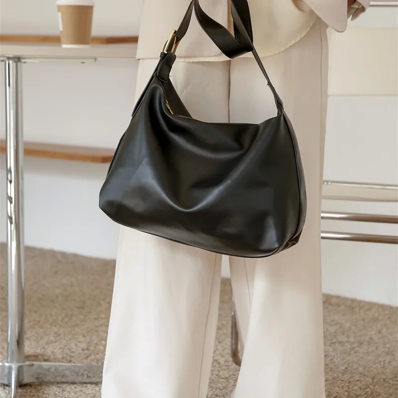 ecs bags Trendsetting travel bags Women's Soft Leather Tote: Large Capacity Commuter Crossbody & Shoulder Bag - Customizable Option bags quechua