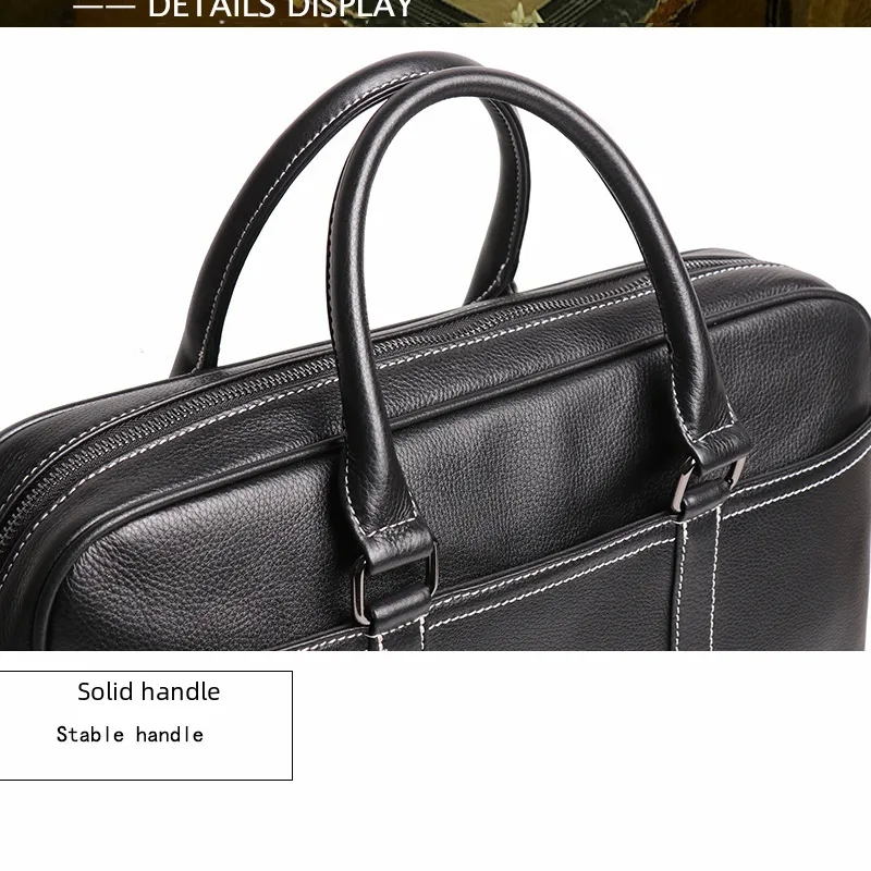 evening bags Retro Matte Men's Genuine Leather Briefcase: 2 cabin bags ryanair Weatherproof Crossbody Bag with Large Capacity for Computers bags 4 kids