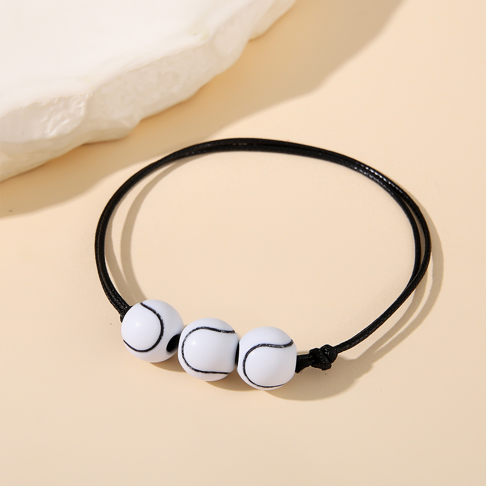 fashion jewelry china Colorful Acrylic Leather isola 54- fashion jewelry rapallo foto Sports Bracelets - Sparkling One-of-a-Kind Basketball & Football Bold Design mens jewelry fashion 2024