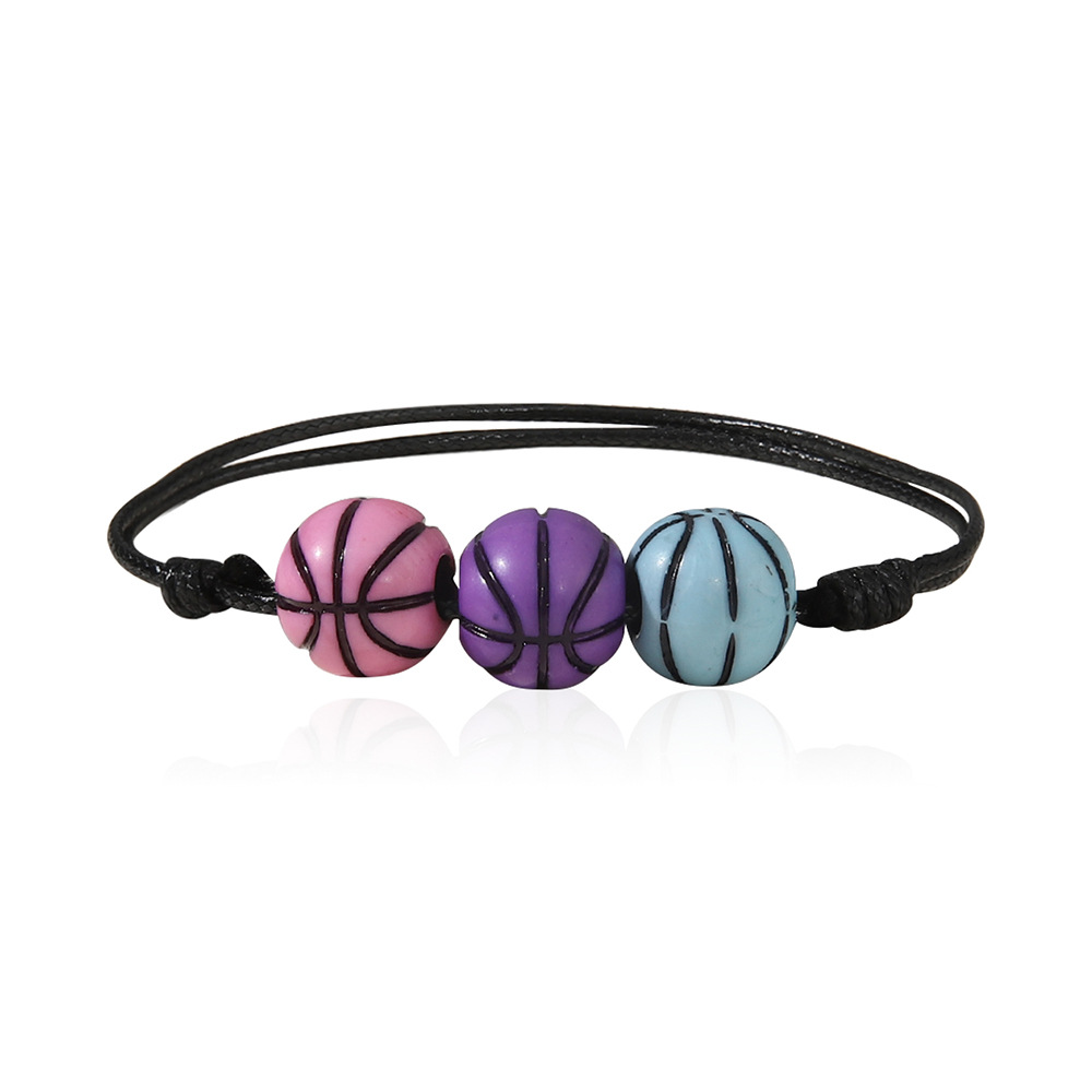 fashion jewelry exhibition Colorful Acrylic Leather Sports Bracelets - Sparkling fashion jewelry reddit One-of-a-Kind Basketball & Football Bold Design best fashion jewelry