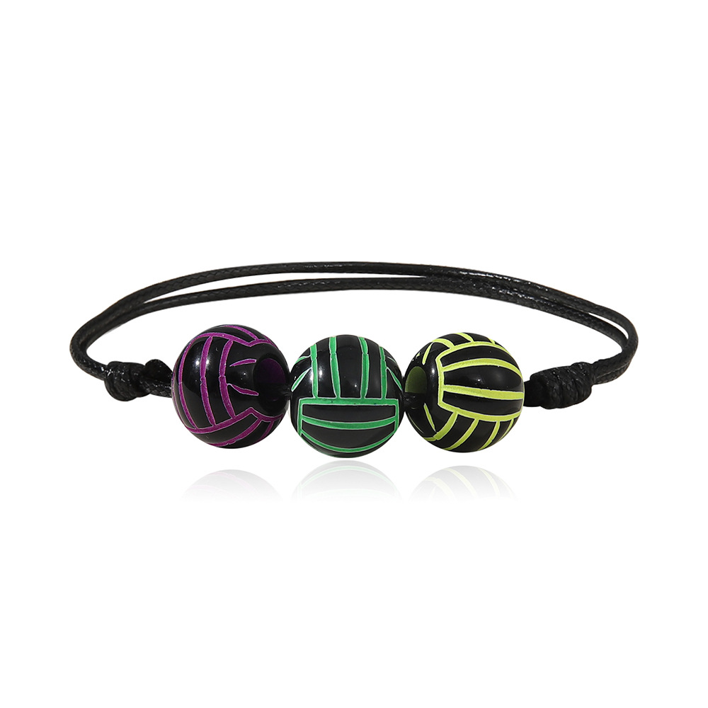 fashion jewelry kuwait Colorful Acrylic Leather Sports Bracelets - Sparkling mix fashion jewelry One-of-a-Kind Basketball & Football Bold Design 1970's fashion jewelry