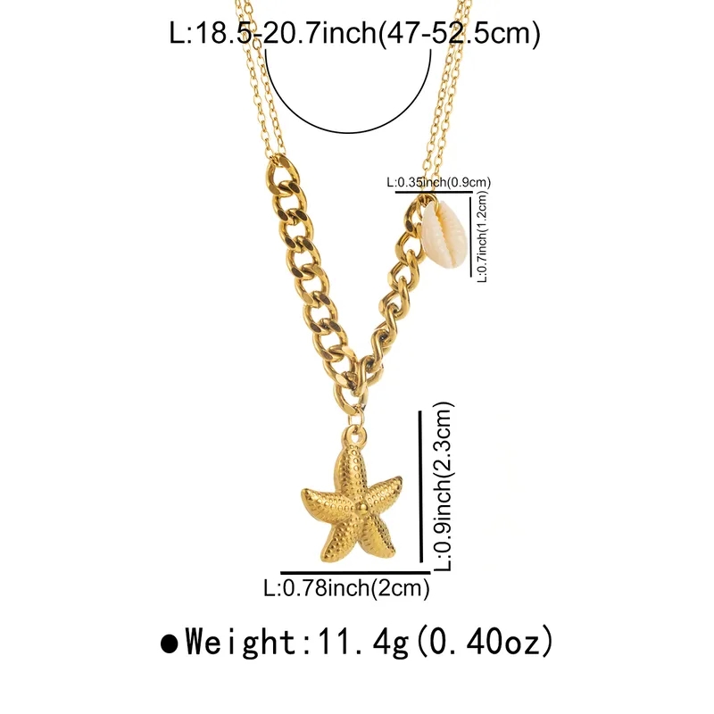 fine jewelry rental Handmade Exclusive Non-Toxic Ocean Charm Necklace with Starfish Conch levy's fine jewelry Dolphin in 304 Stainless Steel 770 fine jewelry phone number