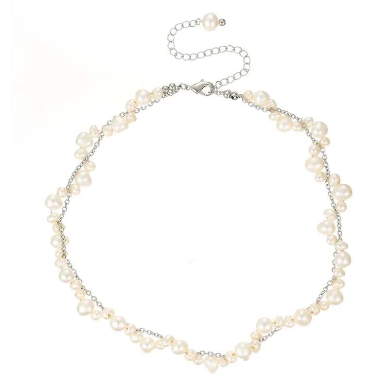 high end jewelry online Unisex Polished Brass Jewelry high end western jewelry Set with Earthy Imitation Freshwater Pearls is david yurman jewelry high end
