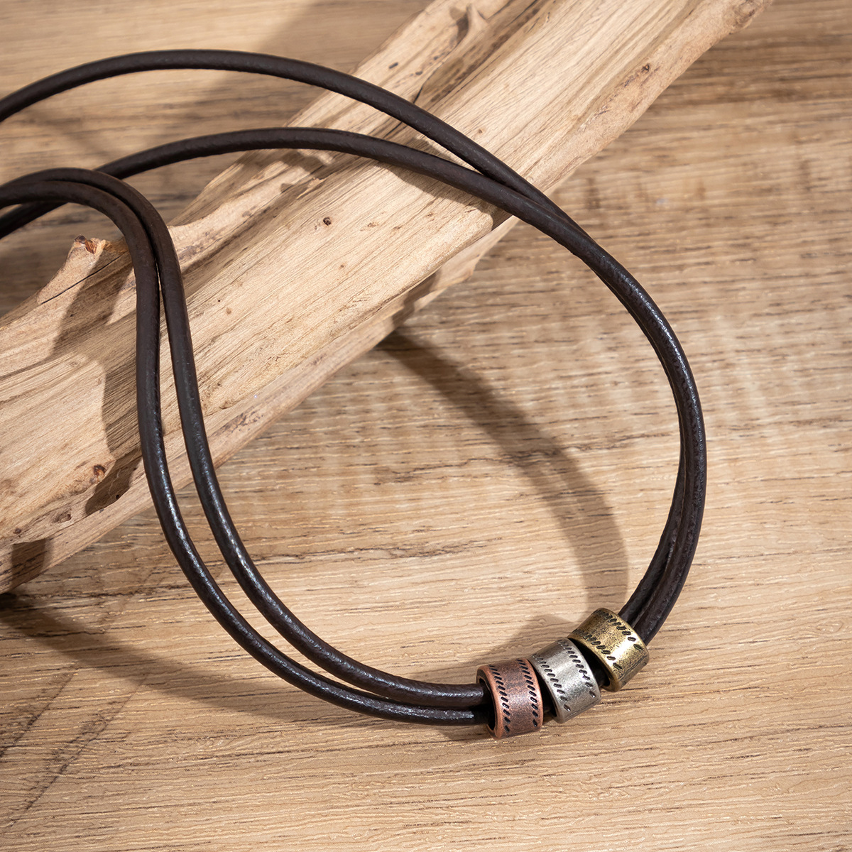 mejuri men's jewelry Eco-Friendly Geometric y2k men's jewelry PU Leather Alloy Men's Bracelets & Necklace | Grunge Ethnic Style Collection men's jewelry under 50
