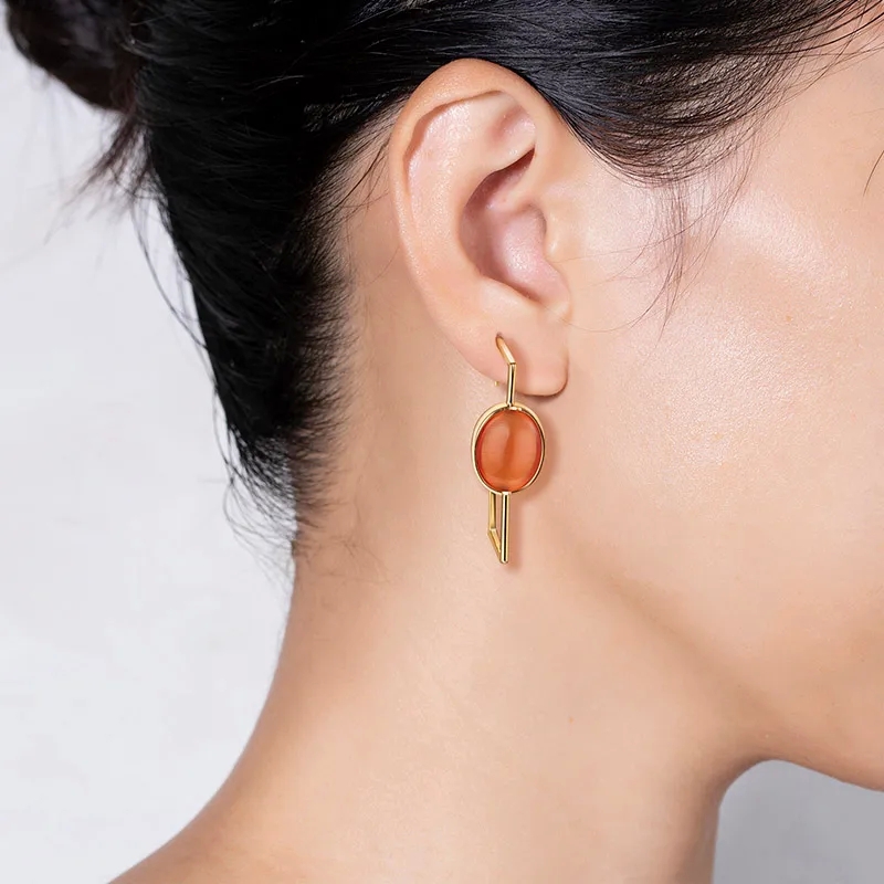 rivard fine jewelry Elegant Dainty Opal Square Gold-Plated Waterproof fine jewelry by rafi Ear Studs - Formal Jewelry Wholesale kingston fine jewelry