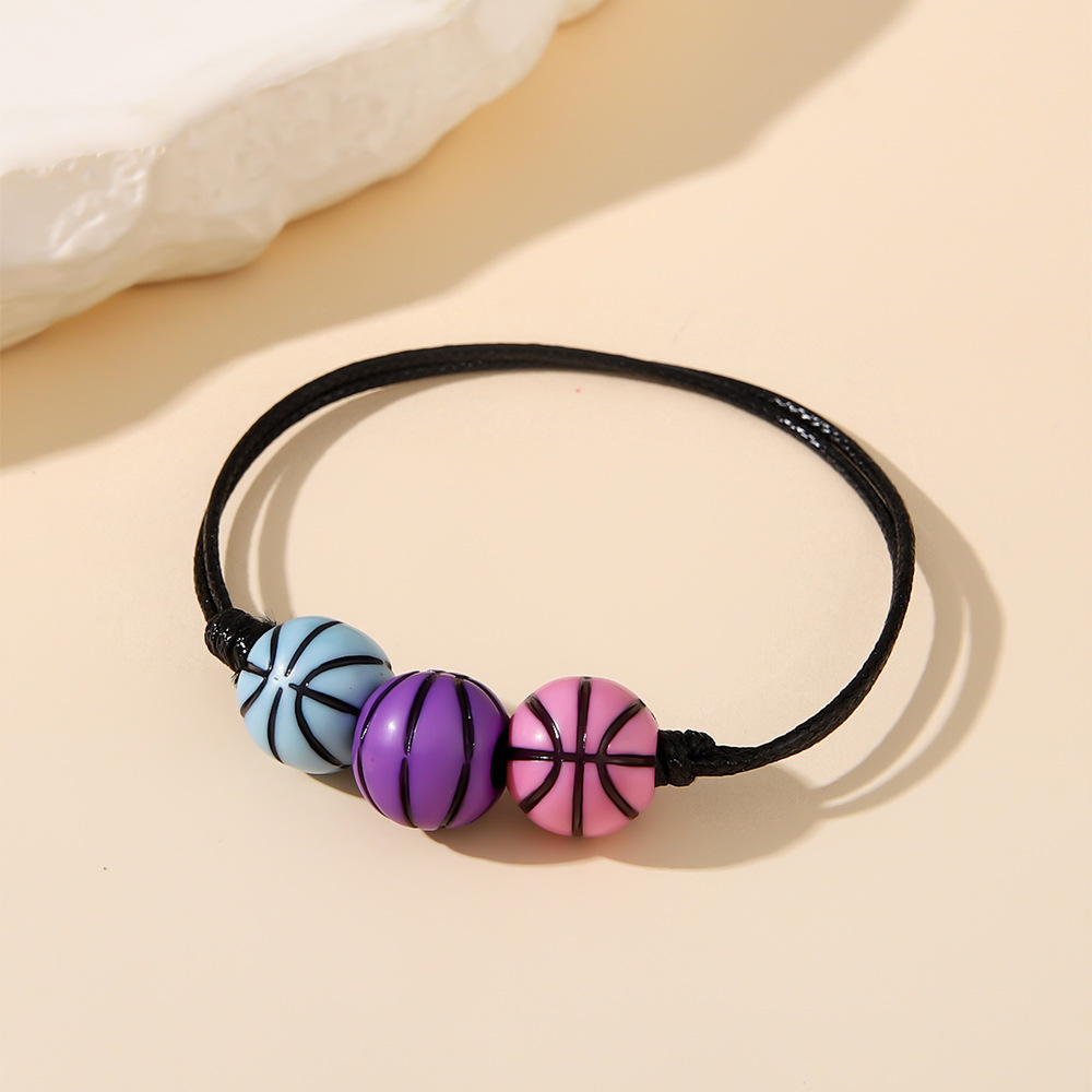 rose gold fashion jewelry Colorful Acrylic Leather Sports Bracelets - Sparkling fashion jewelry 2025 One-of-a-Kind Basketball & Football Bold Design costume jewelry york