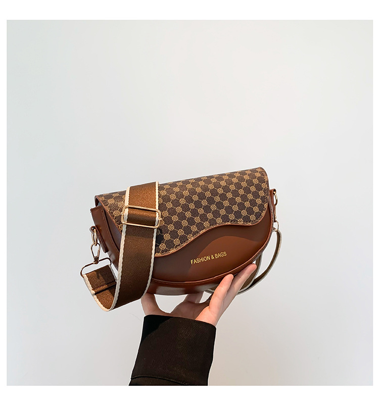 school bags Elegant Women's Vintage Leopard Semi-Circle Saddle bag-0-day crochet Bag - Custom Glossy PU Leather, Non-Toxic, Discounted Price foodsaver bags