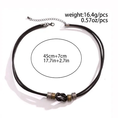 silver 925 jewelry men Eco-Friendly Geometric PU Leather Alloy Men's Bracelets & Necklace | alexander mcqueen men's jewelry Grunge Ethnic Style Collection men's necklace yin yang pendant